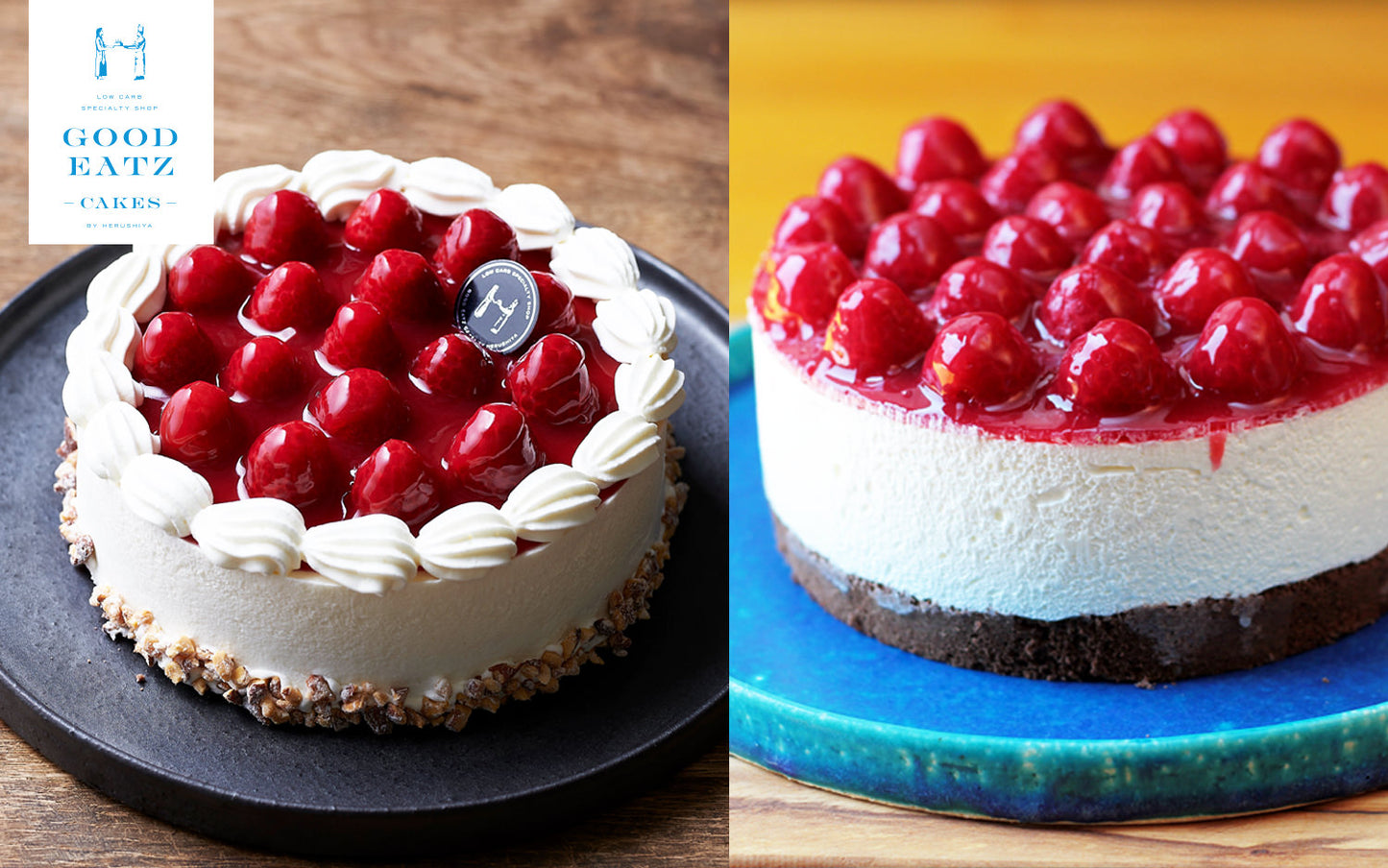 [糖質オフ]木苺2種セット-レアチーズ&ショートケーキ