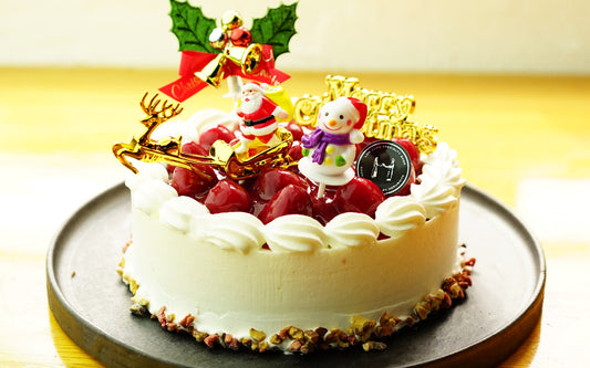 [低糖質]木苺レアチーズのクリスマスケーキ